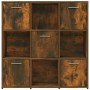 Libreria Rovere Fumo 90x30x90 cm in Legno Multistrato