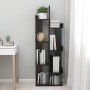 Libreria Nera 48x25,5x140 cm in Legno Multistrato