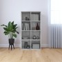 Libreria/Credenza Grigio Cemento 66x30x130 cm Legno Multistrato