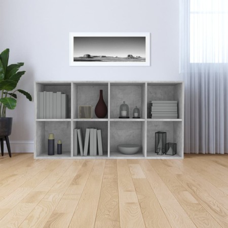 Libreria/Credenza Grigio Cemento 66x30x130 cm Legno Multistrato