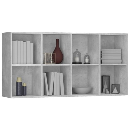 Libreria/Credenza Grigio Cemento 66x30x130 cm Legno Multistrato