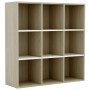 Libreria Bianca e Rovere Sonoma 98x29x97,5 cm Legno Multistrato