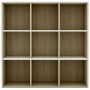 Libreria Bianca e Rovere Sonoma 98x29x97,5 cm Legno Multistrato