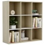 Libreria Bianca e Rovere Sonoma 98x29x97,5 cm Legno Multistrato