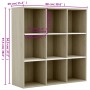 Libreria Bianca e Rovere Sonoma 98x29x97,5 cm Legno Multistrato