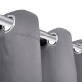 Tende Oscuranti Grigie con Anelli Metallo Blackout 135 x 245 cm 2 pz