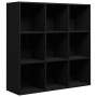 Libreria Nera 98x29x97,5 cm in Legno Multistrato