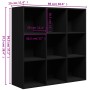 Libreria Nera 98x29x97,5 cm in Legno Multistrato