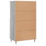 Credenza Grigio Sonoma 60x36x110 cm in Legno Multistrato