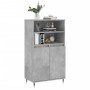 Credenza Grigio Cemento 60x36x110 cm in Legno Multistrato