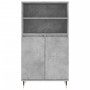 Credenza Grigio Cemento 60x36x110 cm in Legno Multistrato