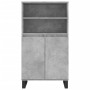 Credenza Grigio Cemento 60x36x110 cm in Legno Multistrato