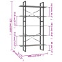 Libreria a 5 Ripiani Grigio Cemento 100x30x175cm in Multistrato