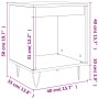 Comodini 2pz Bianco Lucido 40x35x50 cm in Legno Multistrato