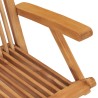 Sedie da Giardino con Cuscini Grigi 8pz Legno Massello di Teak