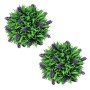 Set Palle di Bosso Artificiale 2 pz con Lavanda 28 cm