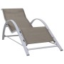 Lettini Prendisole con Tavolino 2 pz in Alluminio Grigio Talpa