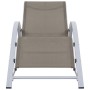 Lettini Prendisole con Tavolino 2 pz in Alluminio Grigio Talpa