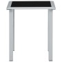 Lettini Prendisole con Tavolino 2 pz in Alluminio Grigio Talpa