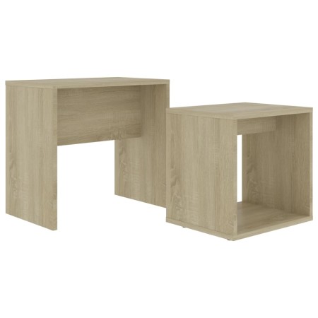 Set Tavolini Salotto Rovere Sonoma 48x30x45cm Legno Multistrato