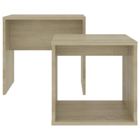 Set Tavolini Salotto Rovere Sonoma 48x30x45cm Legno Multistrato