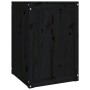 Contenitore per Bucato Nero 44x44x66 cm Legno Massello Pino