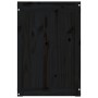 Contenitore per Bucato Nero 44x44x66 cm Legno Massello Pino