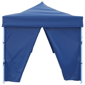 Tenda Pieghevole Pop-Up con 8 Pareti Laterali 3x9 m Blu