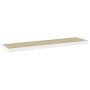 Scaffali a Parete 2 pz Rovere e Bianco 120x23,5x3,8 cm in MDF