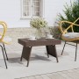 Tavolino Pieghevole Marrone 60x40x38 cm in Polyrattan