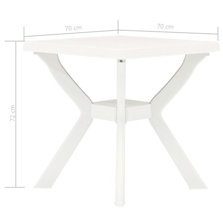 Tavolo da Bistrot Bianco 70x70x72 cm in Plastica