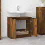 Armadietto Bagno Rovere Fumo 64,5x33,5x59 cm Legno Multistrato