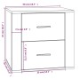 Comodino Rovere Fumo 50x39x47 cm