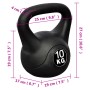 kettlebell 10 kg 21 x 21 x 30 cm