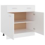 Mobile Inferiore Cassetto Bianco 80x46x81,5cm Legno Multistrato