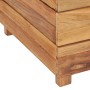 Letto Rialzato 100x40x38 cm Legno di Teak di Recupero e Acciaio