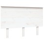 Testiera per Letto Bianca 124x6x82,5 cm Legno Massello di Pino