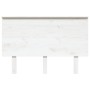 Testiera per Letto Bianca 124x6x82,5 cm Legno Massello di Pino
