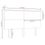 Testiera per Letto Bianca 124x6x82,5 cm Legno Massello di Pino