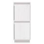 Credenze 2 pz Bianco 31,5x34x75 cm in Legno Massello di Pino