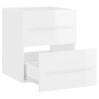 Mobile Lavabo Bianco Lucido 41x38,5x48 cm in Legno Multistrato