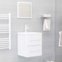 Mobile Lavabo Bianco Lucido 41x38,5x48 cm in Legno Multistrato