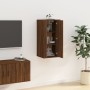 Mobile Porta TV a Parete Rovere Marrone 40x34,5x80 cm