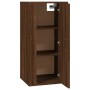 Mobile Porta TV a Parete Rovere Marrone 40x34,5x80 cm