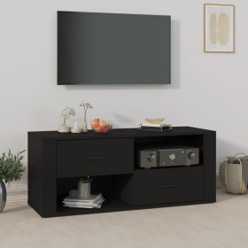 Mobile Porta TV Nero 100x35x40 cm in Legno Multistrato