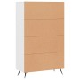 Credenza Bianca 69,5x31x115 cm in Legno Multistrato