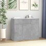 Credenza Grigio Cemento 88x30x70 cm in Legno Multistrato
