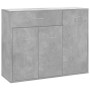 Credenza Grigio Cemento 88x30x70 cm in Legno Multistrato