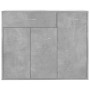 Credenza Grigio Cemento 88x30x70 cm in Legno Multistrato