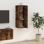 Mobile Porta TV a Parete Rovere Fumo 40x34,5x100 cm